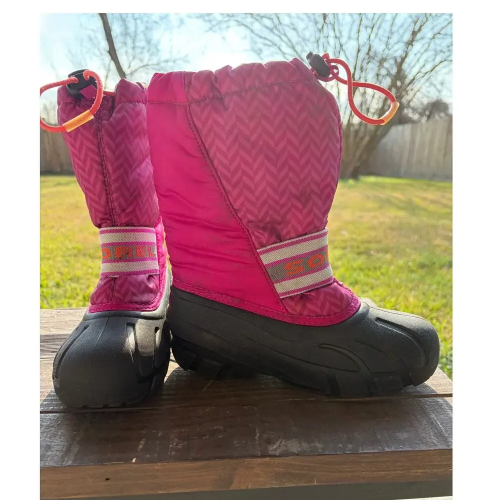 SOREL Flurry Youth Boots Pink Size 1 EURO 32